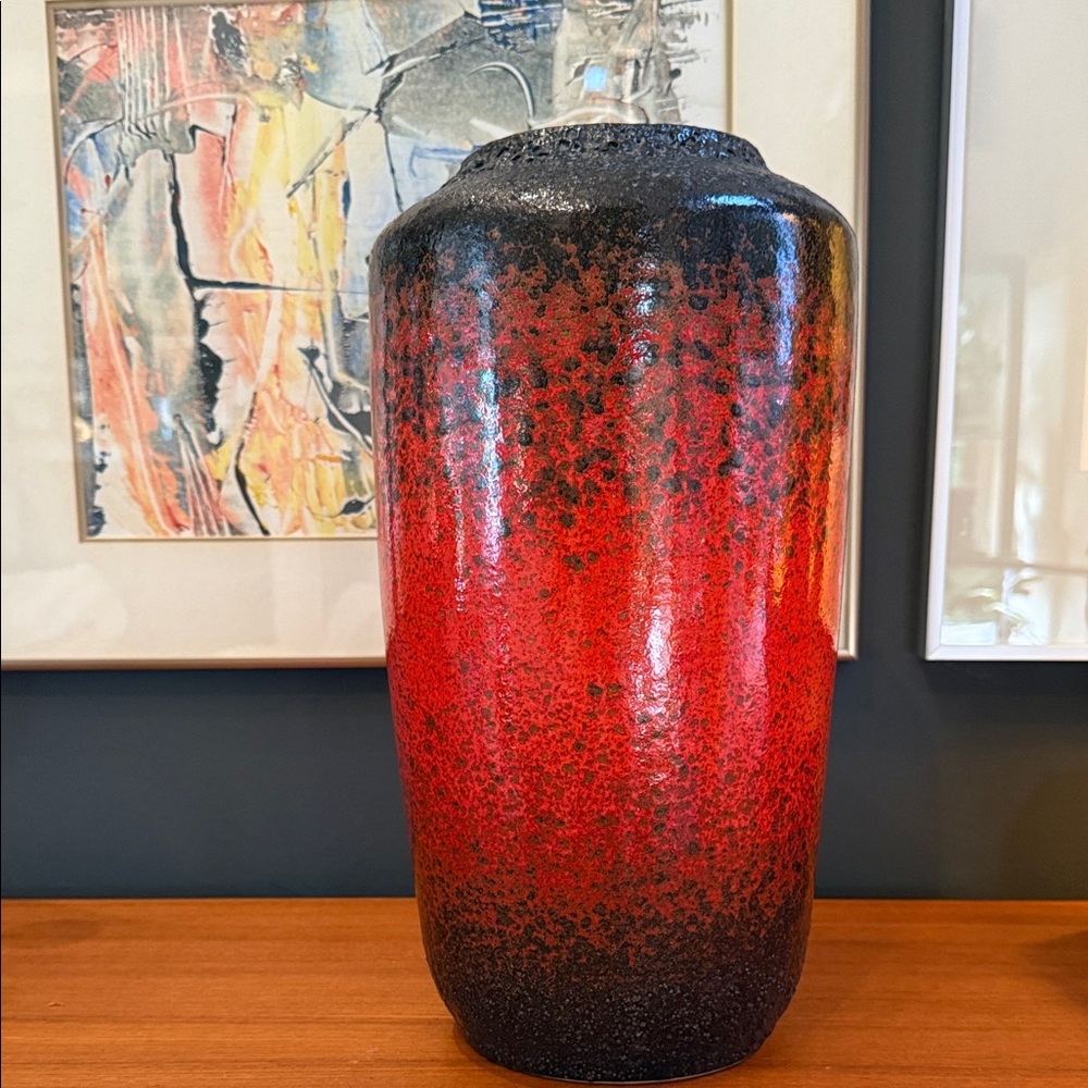 Scheurich West German Pottery (WGP) "Fat Lava" floor vase mid century modern Mcm